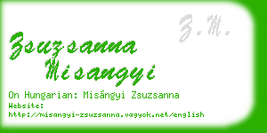 zsuzsanna misangyi business card